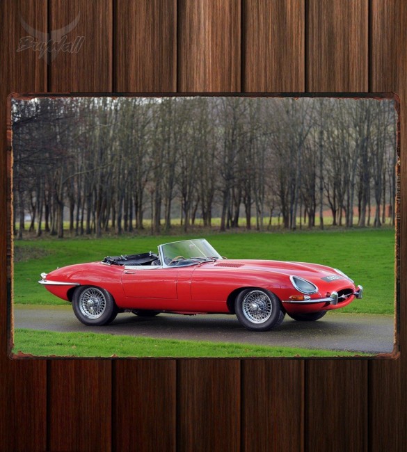 Металлическая табличка Jaguar E-Type Open Two Seater UK-spec (Series I)